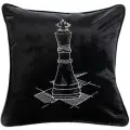 Подушка декоративная «Elpida» «Шахматные фигуры - вышивка “Король”» (42х42 cм)