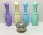 Набор для игры Poltoys Боулинг, 4 кегля и шар, пластик, цвет микс, 34см