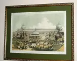 Здание всемирной выставки 1862 года, в Лондоне. Литография В. Ф. Тимма. 1862г. - антикварная литография
