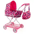 Коляска Люлька для кукол до 45 см, металлическая с сумкой и сеткой