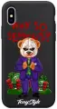 Черный силиконовый чехол для iPhone X/Xs Tony Style Why so serious