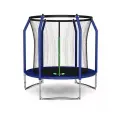 Батут Trampoline Big 8 ft (2,4 м) с внутренней сеткой и кольцом сверху TP-0803 (Синий)
