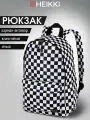 Рюкзак Heikki Positive (хейки) универсальный, карман-антивор, Black&White, 42х28х14 см, 272543