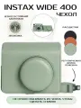 Чехол Instax Shop Wide 400, экокожа, ударопрочный, оливковый