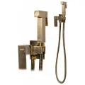 Смеситель встраиваемый с гигиеническим душем Grocenberg GB002 Бронза, керамический картридж