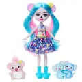 Кукла Enchantimals Koala c питомцами, 15см, HNT61 голубой/розовый