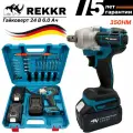 Гайковерт аккумуляторный, бесщеточный REKKR IWN350BL, 2 аккумулятора 24В 6.0Ач, ударный, квадрат 1/2, кейс, зарядка
