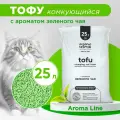 Organic team Tofu Green Tea комкующийся наполнитель для кошачьего туалета с ароматом зеленого чая 25 л