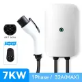 IPENGEN Зарядная станция для электромобилей Type1 Type2 GBT 32A 1-фазная зарядная станция для электромобилей SAE J1772 Зарядное устройство для электромобилей EVSE Wallbox Кабель 5 м, GBT 32A 7KW