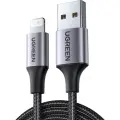 Кабель UGreen US199 USB 2.0 - Lightning, длина 1.5 м, 1 шт., черно-серый