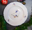 Блюдо Thun 1794 Бернадот / Гуси, фарфор, круглое, 32см, с рисунком