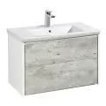 Тумба под раковину Roca Ronda 80 бетон/белый матовый