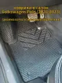 Коврики в салон Volkswagen Polo/Фольксваген Поло с 2020 по 2023 (резина соты/усиленный подпятник)