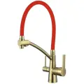 Смеситель для кухни с гибким изливом с краном для питьевой воды Savol S-L1805B-03