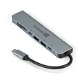 Док-станция ExeGate 7-в-1 DUB-21C PD CR H кабель-адаптер USB Type-C -- 2xUSB3.0 + Card Reader + Type-C DATA 480MB s + PD 100W + HDMI 4K@60Hz, Plug&Play, корпус а 293983