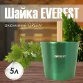 Шайка для бани EVEREST 5 литров, алюминий GREEN с деревянной ручкой