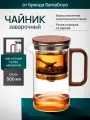 Чайник заварочный гунфу типот SamaDoyo Bonston Premium из боросиликатного стекла, 500 мл