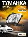 Фара противотуманная правая для Киа Церато 2 Kia Cerato 2 (2009-2013) узкая, туманка, птф, новая заводское качество