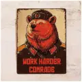 Декоративная табличка Work harder comrade, металл, 20х30 см.