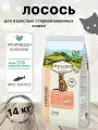 Chat&Chat сухой корм для взрослых стерилизованных кошек с лососем 14кг