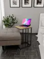 Прикроватный столик IamLoft для ноутбука 40 х 30 х 65 см, ЛДСП + металл, цвет ясень светлый