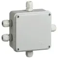 Коробка КМ41330 распаячная для о/п 100х100х50 мм IP55 (RAL7035, гермовводы PG9 5 шт), IEK UKO10-100-100-050-K51-55 (1 шт.)