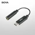 BOYA Microphone Audio Cable, 3.5mm TRRS Female to Android Phone Type-C Male Adapter, Microphone Conversion Cable, BY-K9