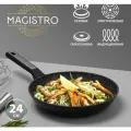 Сковорода Magistro Warrior, d=24 см, h=4,7 см, ручка soft-touch, антипригарное покрытие, индукция