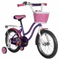 Велосипед детский для девочки NOVATRACK 16 TETRIS, двухколесный, фиолетовый