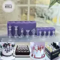 Силиконовый молд для шоколада, мастики, мармелада Шахматы 3D размер XL 9 фигур в комплекте.