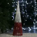 Светодиодный Конус, 60 см, цвет белый с красным, 2хАА (не в комплекте)