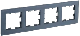 IEK BRITE DECOR Маренго матовый стекло Рамка 4-мест. РУ-4-2-Бр, BR-M42-G-31-K35
