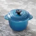 Керамический горшочек Le Creuset для запекания и тушения с крышкой, жаропрочная форма для духовки и микроволновки
