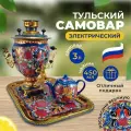 Самовар тульский электрический, Cнегири на рябине , Желудь, 3 литра