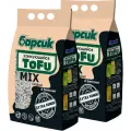 Барсик TOFU MIX ORIGINAL & бентонит наполнитель комкующийся для туалета кошек 4,54 + 4,54 л