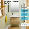 Мебель для ванной Бари 60, крафтовый дуб (тумба с раковиной Palla, зеркало Лада)