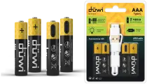 Аккумулятор USB-С Duwi, Li-ion, ААА, 1,5В, 450мАч, 4шт, кабель для зарядки 62013 6