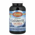 Carlson, Cod Liver Oil Gems, капсулы из жира печени дикой норвежской трески, высшего качества, 1000 мг, 250 капсул