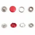 Кнопки для одежды трикотажные закрытые 9,5 мм, 1400 шт, металлические с эмалью, NEW STAR (красный матовый)