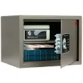 Сейф AIKO TM-25 EL, кодовый замок, мастер-ключ, полка, формат А4