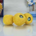Пряжа ПНК им. С. М. Кирова Ирис набор 6 шт, желтый - 0301, 100% мерсеризованный хлопок, 6 мотков, 25 г, 150 м.