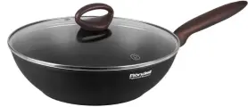 RDA-1581 / Сковорода ВОК (WOK) Rondell Tierno RDA-1581, 28см, с крышкой, черный