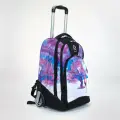 Сумка-рюкзак на колесах RUNA, Зимний сад Pink, для фигурных коньков, роликов, одежды, экипировки и аксессуаров