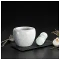 Ступка с пестиком из камня «Мрамор», 10×8 см