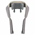 Массажер для шеи и плеч электрический KZ0310, с 6 роликами, щипковым механизмом и ИК прогревом, беспроводной, бежевый с коричневым