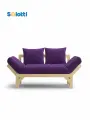Диван-кровать раскладной Salotti ЕВРОПА-2 рогожка Vissle фиолетовый