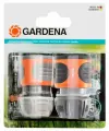 Комплект коннекторов GARDENA 18279-34, для шланга, пластик, с автостопом, 1/2