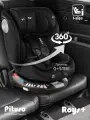 Автокресло детское Pituso Roys + от 0 до 12 лет, группа 0/1/2/3 (0-36 кг), поворотное на 360 с положение для сна, isofix, черный