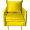 Кресло мягкое с подлокотниками Фьорд желтое, 74х98х107 см