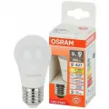 Лампа Светодиодная Шарик 9Вт 170-250В E27 806Лм 2700К Угол 180 град. d 45mm h 90mm Свет Теплый белый Osram, уп. 3шт